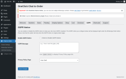Page screenshot: Chat to Order → GDPR