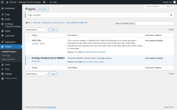 Page screenshot: Plugins ‹ Test site — WordPress