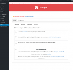 Page screenshot: OneSignal Push