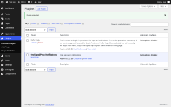 Page screenshot: Plugins &lsaquo; Test site &mdash; WordPress
