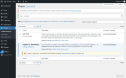 Page screenshot: Plugins ‹ Test site — WordPress