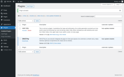Page screenshot: Plugins &lsaquo; Test site &mdash; WordPress
