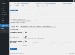Page screenshot: OOPSpam Anti-Spam → Privacy