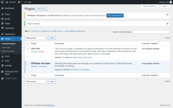 Page screenshot: Plugins ‹ Test site — WordPress