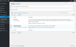 Page screenshot: Plugins ‹ Test site — WordPress