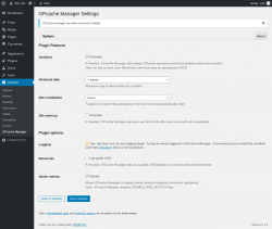 Page screenshot: Settings → OPcache Manager