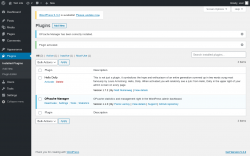 Page screenshot: Plugins ‹ Test site — WordPress