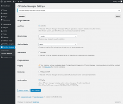 Page screenshot: PerfOps Settings → OPcache Manager