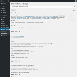 Page screenshot: PerfOps Settings → OPcache Manager → About