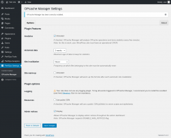 Page screenshot: PerfOps Settings → OPcache Manager