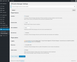Page screenshot: PerfOps Settings → OPcache Manager