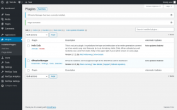 Page screenshot: Plugins ‹ Test site — WordPress