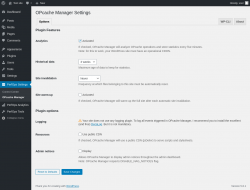 Page screenshot: PerfOps Settings → OPcache Manager