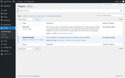 Page screenshot: Plugins ‹ Test site — WordPress