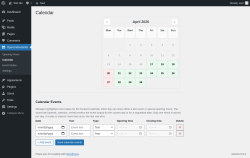Page screenshot: OpenCalendarKit &rarr; Calendar