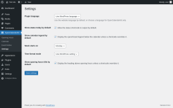 Page screenshot: OpenCalendarKit &rarr; Settings
