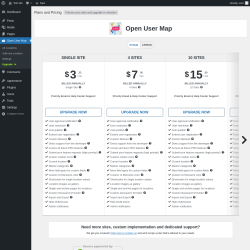 Page screenshot: Open User Map &rarr; Upgrade&nbsp;&nbsp;➤