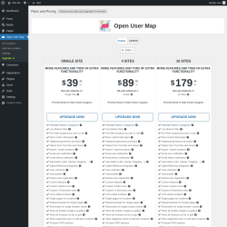 Page screenshot: Open User Map &rarr; Upgrade&nbsp;&nbsp;➤