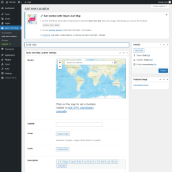 Page screenshot: Open User Map &rarr; Add new Location