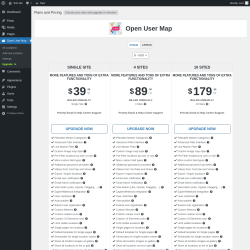 Page screenshot: Open User Map &rarr; Upgrade&nbsp;&nbsp;➤