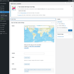 Page screenshot: Open User Map &rarr; Add new Location