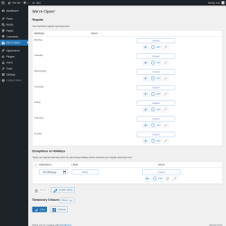 Page screenshot: We’re Open!
