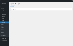 Page screenshot: Settings &rarr; Opiner Me Logs