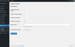 Page screenshot: Opiner Me &rarr; Settings