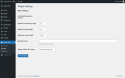 Page screenshot: Opiner Me &rarr; Settings