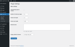 Page screenshot: Opiner Me &rarr; Settings