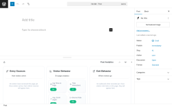 Page screenshot: Add Post &lsaquo; Test site &mdash; WordPress