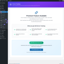 Page screenshot: Opti-Behavior  &rarr; Errors TrackingPRO