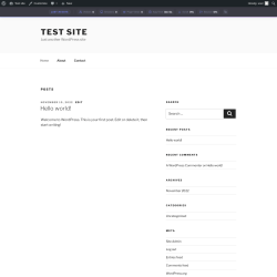 Page screenshot: Test site &ndash; Just another WordPress site