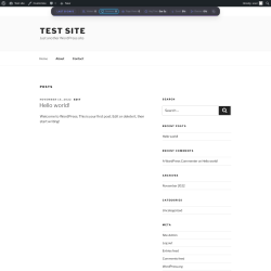 Page screenshot: Test site &ndash; Just another WordPress site