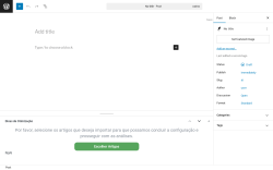 Page screenshot: Add Post &lsaquo; Test site &mdash; WordPress