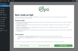 Page screenshot: Opti Marketing &lsaquo; Test site &mdash; WordPress