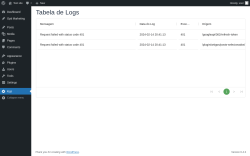 Page screenshot: logs