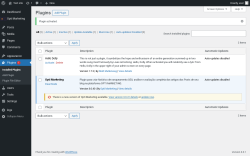 Page screenshot: Plugins &lsaquo; Test site &mdash; WordPress