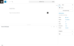 Page screenshot: Add Post &lsaquo; Test site &mdash; WordPress