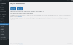 Page screenshot: Optima Express &rarr; Register