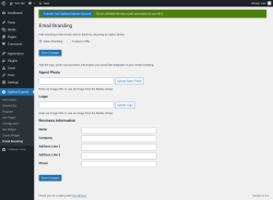 Page screenshot: Optima Express &rarr; Email Branding