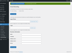 Page screenshot: Optima Express → Email Branding