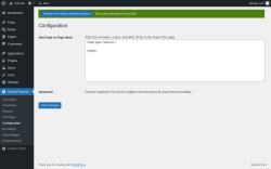 Page screenshot: Optima Express → Configuration