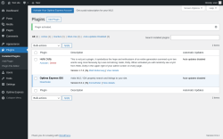 Page screenshot: Plugins &lsaquo; Test site &mdash; WordPress