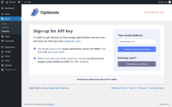 Page screenshot: Media &rarr; Optimole