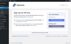 Page screenshot: Media &rarr; Optimole