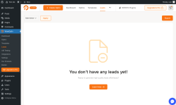 Page screenshot: WowOptin → Leads