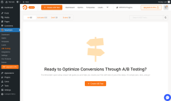 Page screenshot: WowOptin → A/B Testing