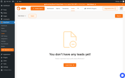 Page screenshot: WowOptin → Leads