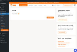 Page screenshot: WowOptin → Settings